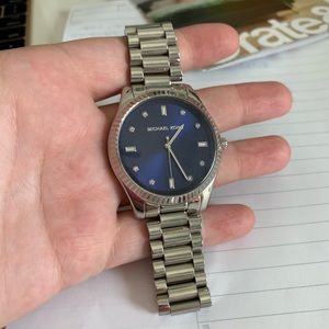 Michael Kors Blake Watch Silver and Blue